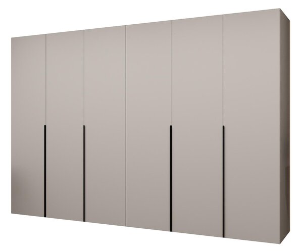 Ormar za garderobu 300 cm Alice 1 (kašmir + crna)