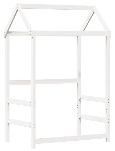 Okvir kreveta s krovom bijeli 75x190 cm od borovine - Bijela / 75 x 190 cm