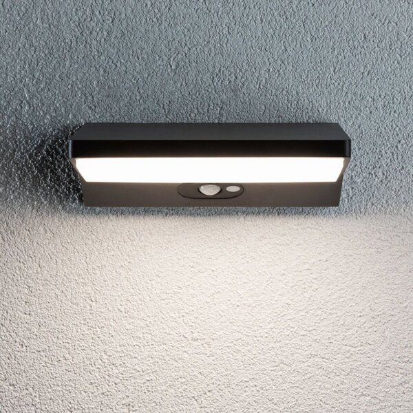 Paulmann House LED zidna svjetiljka, dubina senzora 15 cm, Crno, Metal
