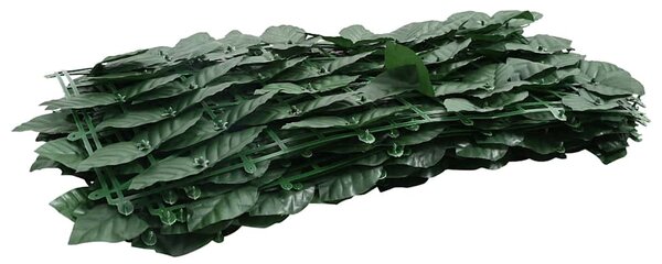 Balkonski zastor s tamnozelenim lišćem 400 x 100 cm - Zelena / 400 x 100 cm