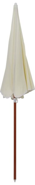 Vrtni suncobran s čeličnim stupom 240 cm boja pijeska - Bež / 240 cm