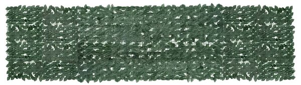 Balkonski zastor s tamnozelenim lišćem 400 x 100 cm - Zelena / 400 x 100 cm