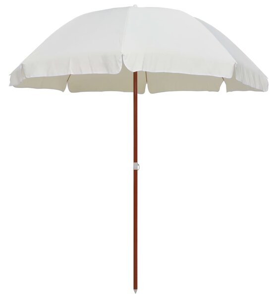 Vrtni suncobran s čeličnim stupom 240 cm boja pijeska - Bež / 240 cm