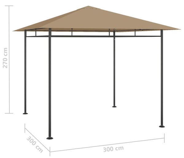 Sjenica 3 x 3 x 2,7 m smeđe-siva 180 g/m² - Tupe / N/A