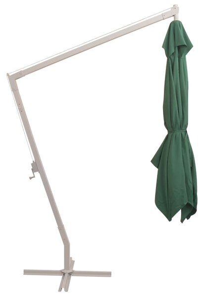 Viseći suncobran 300 x 300 cm s aluminijskim stupom zeleni - Zelena / N/A