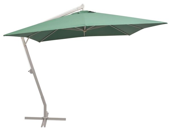Viseći suncobran 300 x 300 cm s aluminijskim stupom zeleni - Zelena / N/A