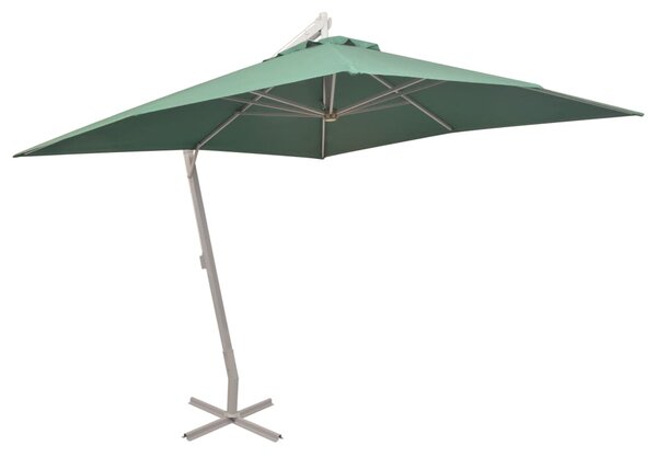 Viseći suncobran 300 x 300 cm s aluminijskim stupom zeleni - Zelena / N/A