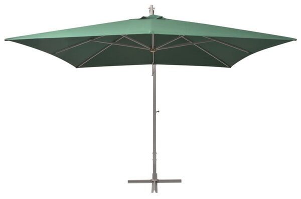 Viseći suncobran 300 x 300 cm s aluminijskim stupom zeleni - Zelena / N/A