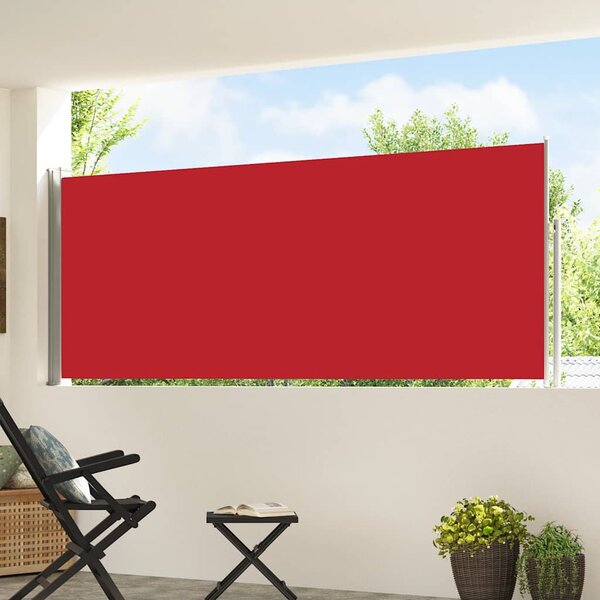 Uvlačiva bočna tenda za terasu 120 x 500 cm crvena - Crvena / 117 x 500 cm
