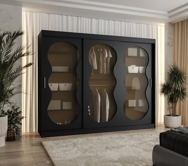 Ormar za garderobu 250 cm Boomer 3 (crna)