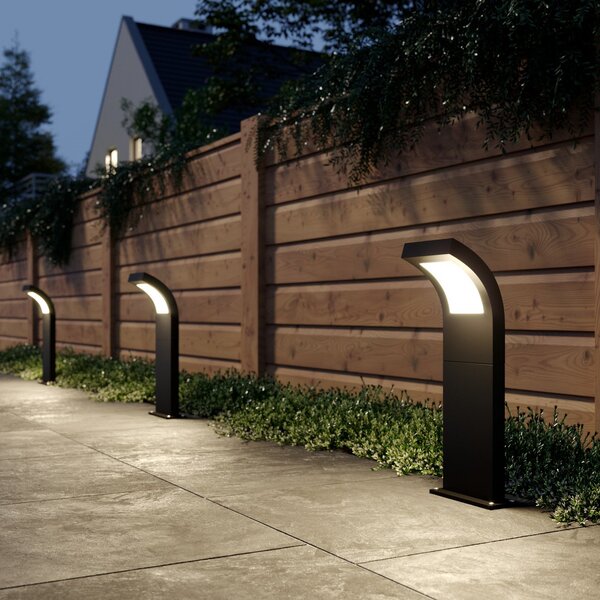 Arcchio LED putna svjetiljka Advik, IP65, 60 cm, antracit, metal, Crno, Aluminij