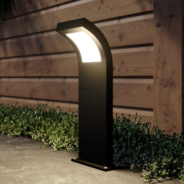 Arcchio LED putna svjetiljka Advik, IP65, 60 cm, antracit, metal, Crno, Aluminij