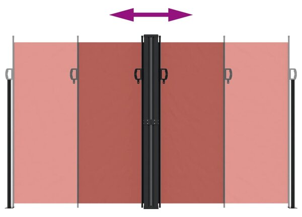 Bočna tenda na uvlačenje terakota 200x1000 cm - Narančasta / 200 x 1000 cm