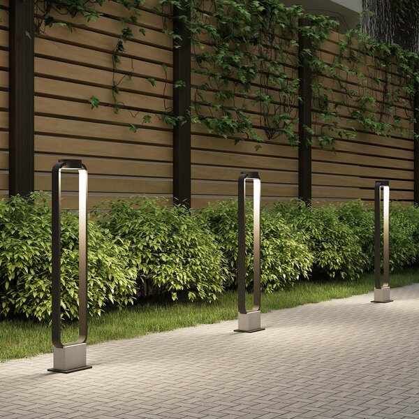 Lucande LED putna svjetiljka Belna, 100cm, antracit, beton, IP65, Crno, Beton