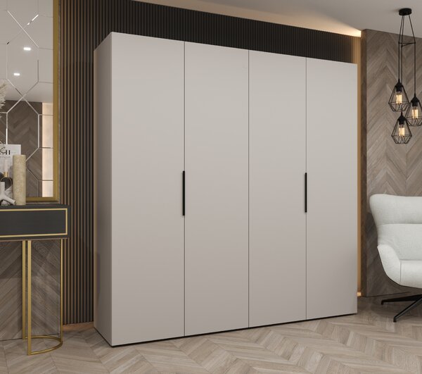 Ormar za garderobu 200 cm Mirabella 1 (kašmir + crna)