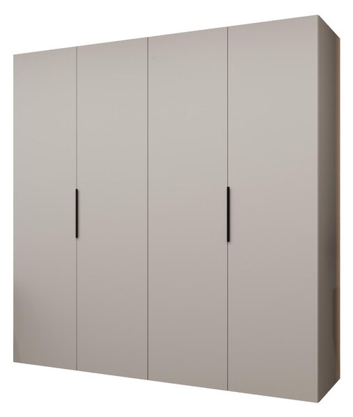 Ormar za garderobu 200 cm Mirabella 1 (kašmir + crna)