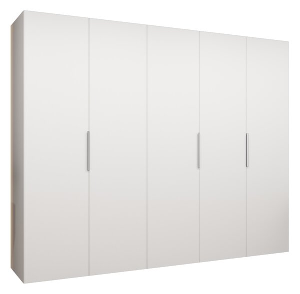 Ormar za garderobu 250 cm Mirabella 1 (bijela + kašmir)