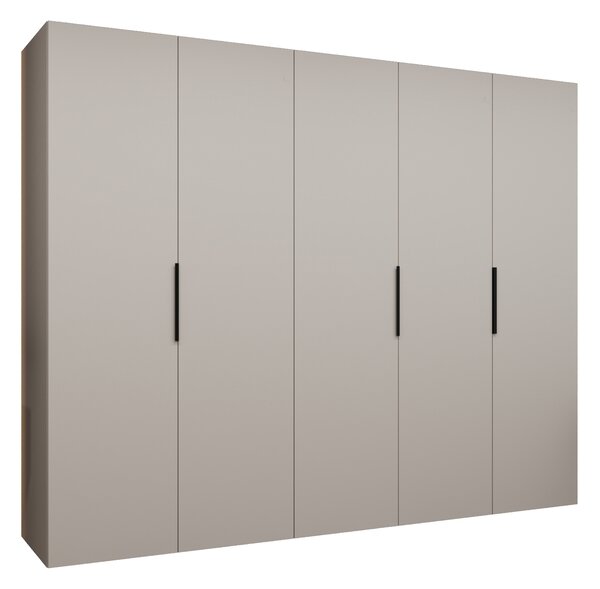 Ormar za garderobu 250 cm Mirabella 1 (kašmir + crna)