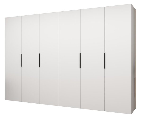 Ormar za garderobu 300 cm Mirabella 1 (bijela + crna)