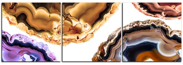 Slika na platnu - Apstrakcija od ahata - panorama 587B (90x30 cm)