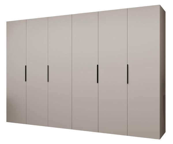 Ormar za garderobu 300 cm Mirabella 1 (kašmir + crna)