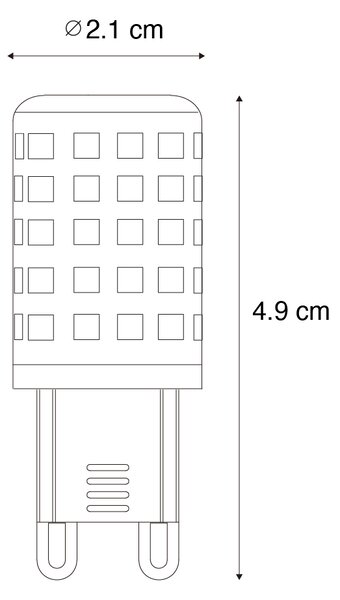 Set od 5 pametnih G9 prigušivih LED žarulja prozirnih 2,5 W 250 lm 2700-6500K