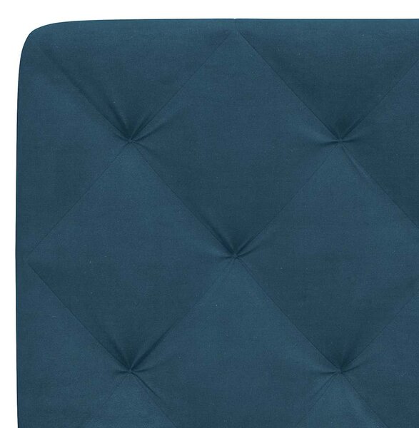 Krevet s madracem plavi 180x200 cm baršunasti - Plava / 180 x 200 cm