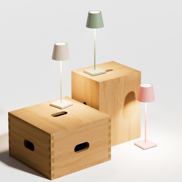 Sigor Nuindie LED baterijska stolna lampa, USB-C, bež, IP54, mogućnost, prigušiva, Bež, Dnevni boravak/blagovaonica, Metal