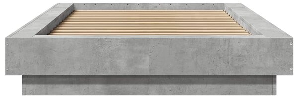 Okvir kreveta boja betona 100x200 cm od konstruiranog drva - Siva / 100 x 200 cm