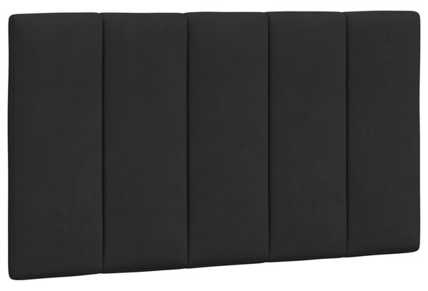 Krevet s madracem Hanko crni 80 x 200 cm baršunasti - Crna / 80 x 200 cm