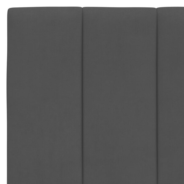 Krevet s madracem Hanko crni 80 x 200 cm baršunasti - Crna / 80 x 200 cm