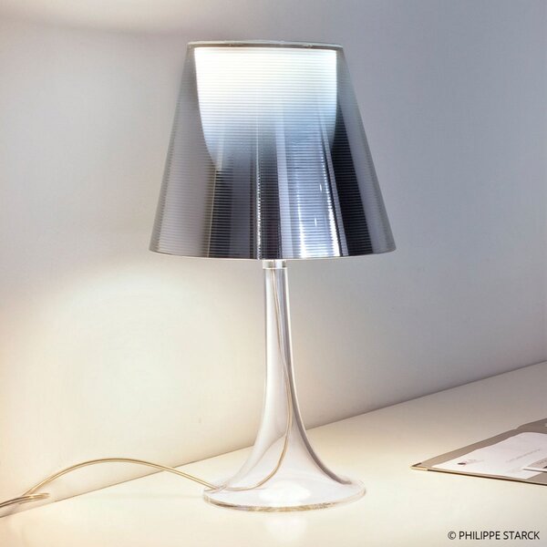 FLOS Miss K - Stolna lampa Philippe Starck, srebrna, prigušiva, Metalik, Dnevni boravak/blagovaonica, Plastika