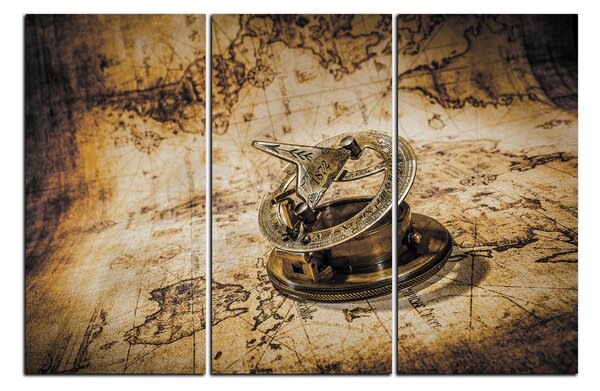 Slika na platnu - Kompas na karti antičkog svijeta 1999FB (90x60 cm )