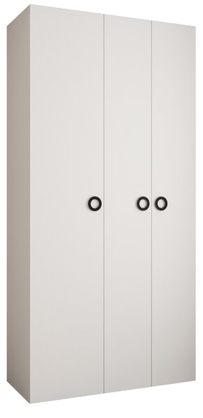 Zondo.hr Ormar za garderobu 120 cm Carmela 40-1 (bijela + crna). Akcija -20%. 1126509