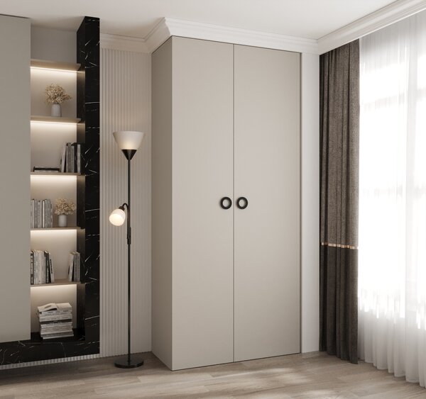Ormar za garderobu 110 cm Carmela 40-1 (kašmir + crna)