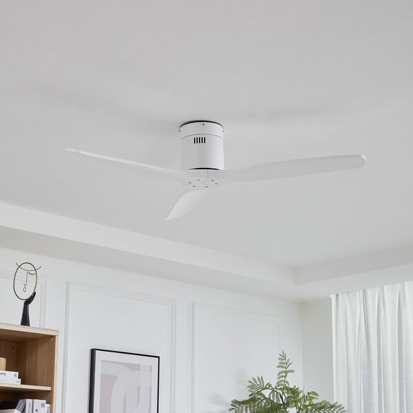 Lucande Stropni ventilator Vindur, bijeli, DC, tih, Bijela, Dnevni boravak/blagovaonica, Metal