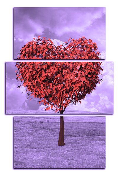 Slika na platnu - Srce u obliku stabla - pravokutnik 7106FC (120x80 cm)