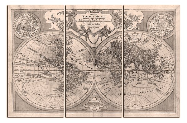 Slika na platnu - Karta antičkog svijeta 1101FB (90x60 cm )