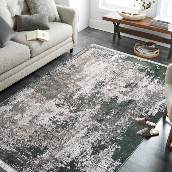 Sivi i zeleni tepih u vintage stilu Širina: 80 cm | Duljina: 150 cm