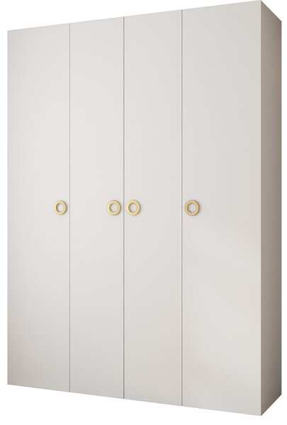 Ormar za garderobu 180 cm Carmela 40-1 (bijela + zlatna)