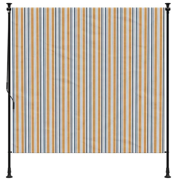 Vanjska roleta žuto-bijela 150 x 270 cm od tkanine i čelika - Žuta / 150 x 270 cm