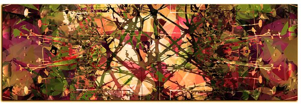 Slika na platnu - Cvjetna grunge pozadina - panorama 5108FA (105x35 cm)