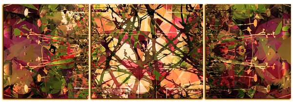 Slika na platnu - Cvjetna grunge pozadina - panorama 5108FC (90x30 cm)