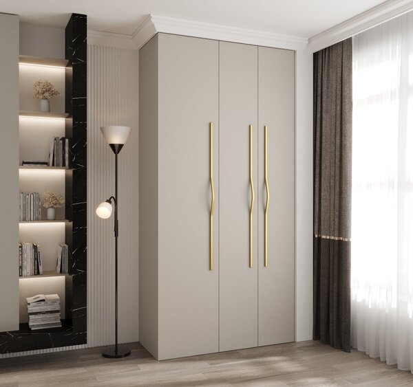 Ormar za garderobu 120 cm Carmela 50-2 (kašmir + zlatna)