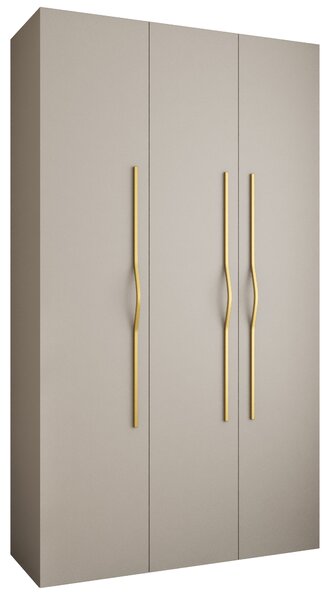 Ormar za garderobu 140 cm Carmela 40-2 (kašmir + zlatna)
