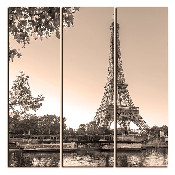 Slika na platnu - Eiffel Tower - kvadrat 3110FB (75x75 cm)