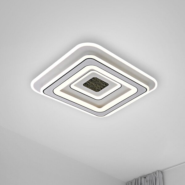 JUST LIGHT. GmbH SAMO SVJETLO. Tolago LED stropna svjetiljka, 49x49 cm, CCT, prigušiva, prigušiva, Bijela, Dnevni boravak/blagovaonica, Plastika