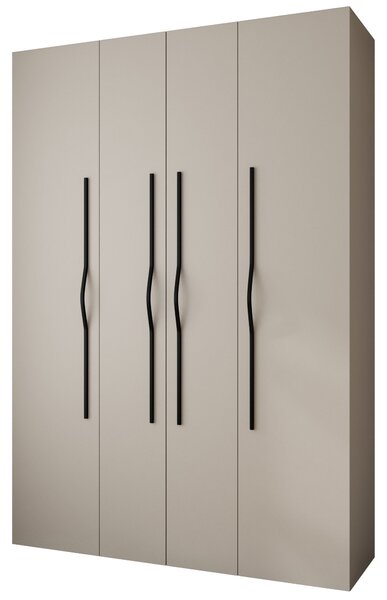 Ormar za garderobu 170 cm Carmela 50-2 (kašmir + crna)