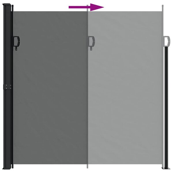 Uvlačna bočna tenda antracit boje 200x300 cm - Antracitno siva / 200 x 300 cm