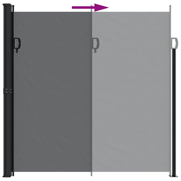 Bočna tenda na uvlačenje crna 200x300 cm - Crna / 200 x 300 cm